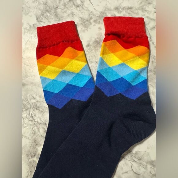 Multicolor Abstract Pattern Socks Pride Colorful - Picture 4 of 4